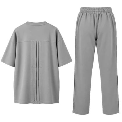 ست تیشرت و شلوار اسپرت الو مدل CNA-5G0699 طوسی