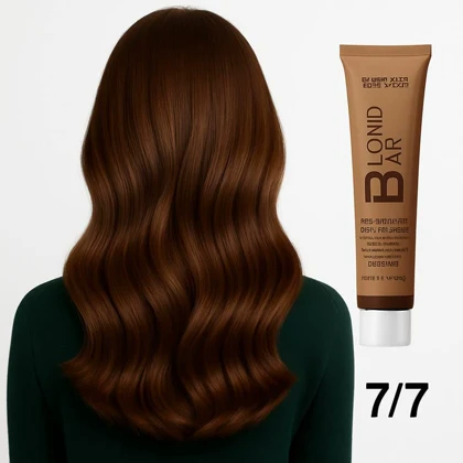 رنگ مو شماره 7.7 بلوند شکلاتی متوسط بلوندبار Blond Bar