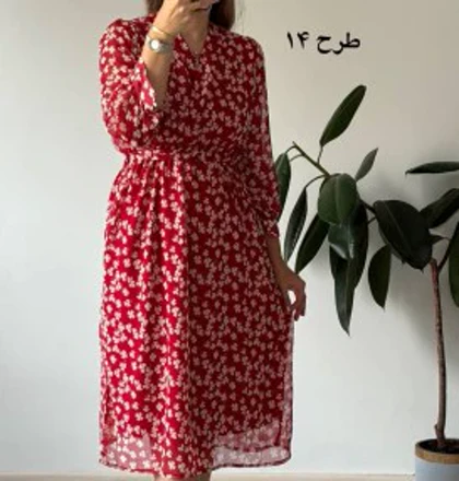 پیراهن حریر سرمه سری 14