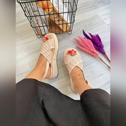 صندل حصیری رنگین‌کمان _ 1506