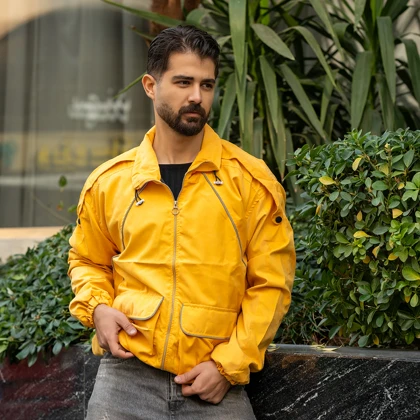 کاپشن میکرو زرد مردانه مدل Panama ویژه