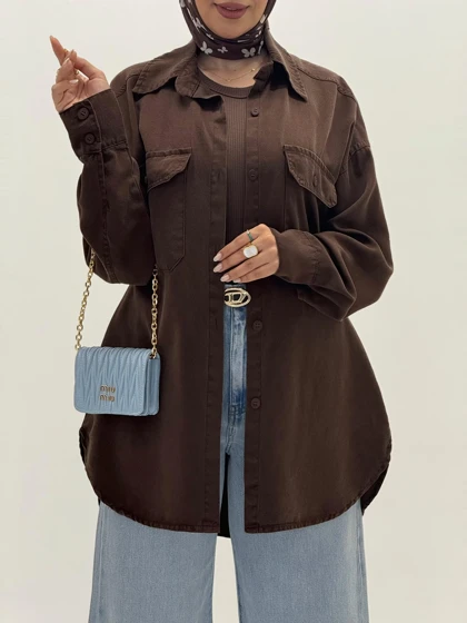 4056-شومیز کتان سیلک میلان