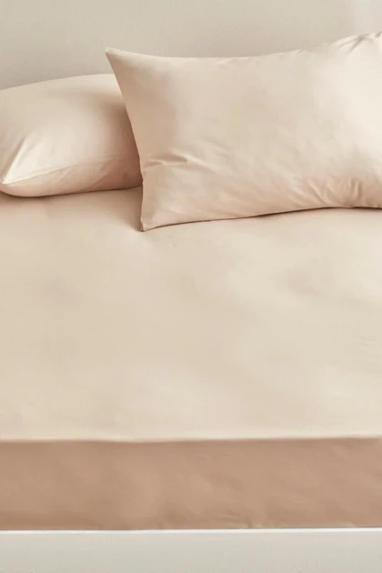 ملحفه یک نفره Karaca Home پنبه - بژ