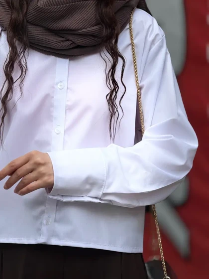 شومیز باکسی سفید