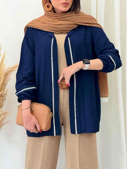 مانتو آستین کش نواردوزی