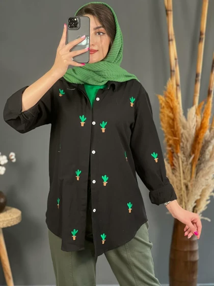 مانتو گلدوزی کاکتوس 1120