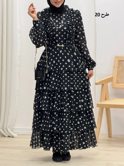 4241-پیراهن طبقه‌ای رز