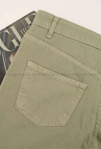 شلوار کتان نیم بگ کد1005225