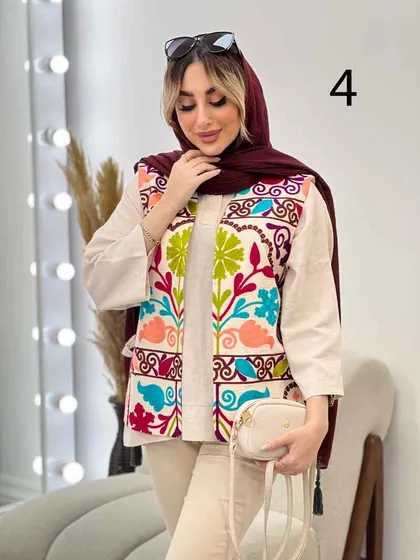 جلیقه طرح دار