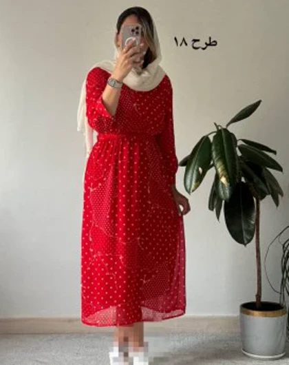 پیراهن حریر ساحلی لادن