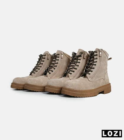 بوت مردانه کرم قهوه ای BERSHKA