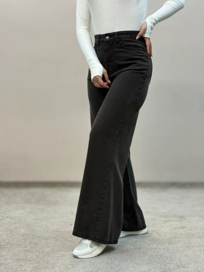 شلوار سیلک قهوه ای شست جین