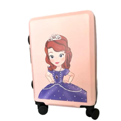 چمدان کودک صوفیا سایز 24 رنگ صورتی کم رنگ