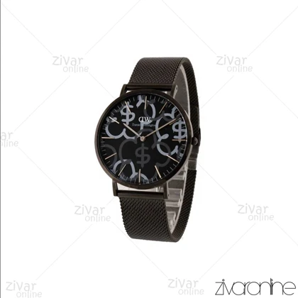 ساعت دنیل ولینگتون مردانه مشکی بند حصیری صفحه طرح دار 106826