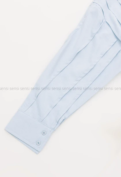 شومیز جلو پیله کمر بندی کد1005725