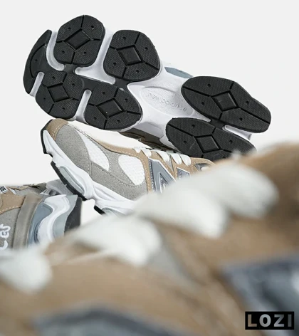 کفش کتانی مردانه و زنانه کرم طوسی NEW BALANCE 9060 مدل 7317