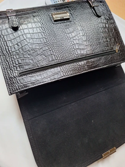 کیف اداری انگلیسی چرم کروکودیلی