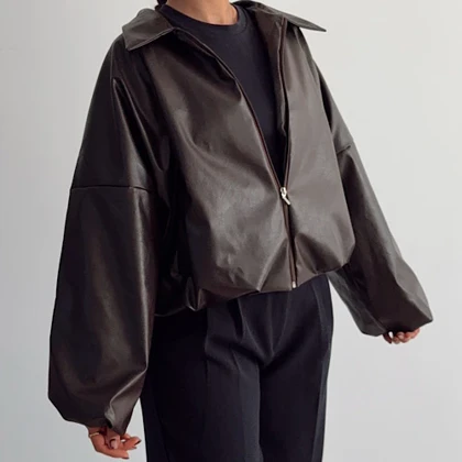 بامبر جکت چرم