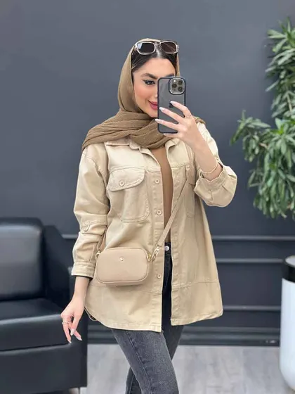 مانتو کتان پایین برش‌دار