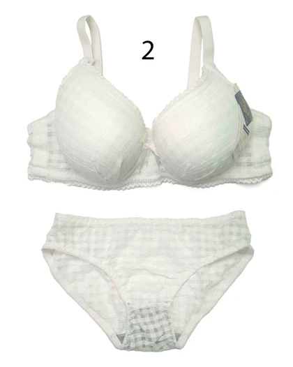 ست شورت و سوتین چهار خونه درشت بدون فنر زنانه