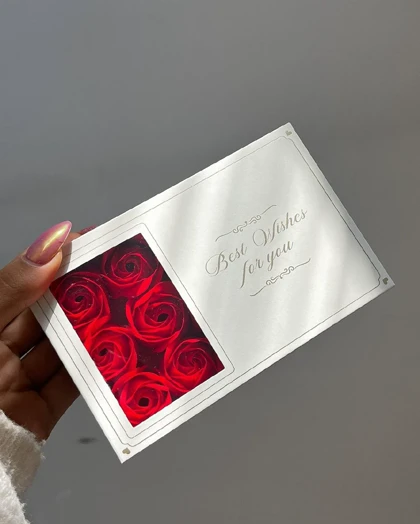 پک مروارید عشق + باکس گل سفید