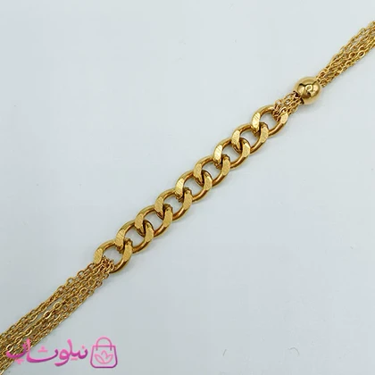 دستبند زنانه ژوپینگ زنجیری طرح فیگارو کد 1849