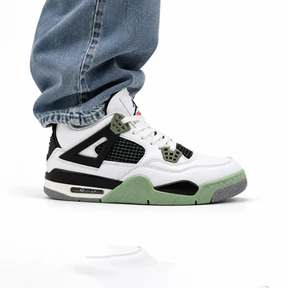 کفش و کتانی مردانه ساق‌دار مدل جردن NIKE AIR JORDAN 4 سفید پاستیلی کد 2398