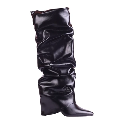 بوت بلند زنانه مدل شلواری چروک_کد 2247