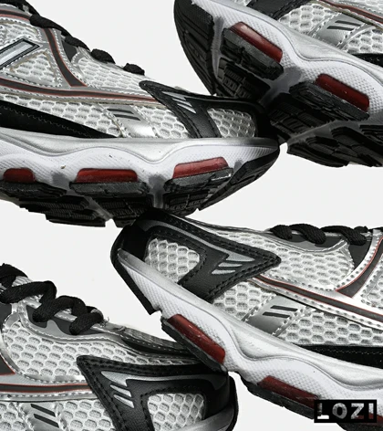 کفش کتانی مردانه و زنانه سفید قرمز مشکی NEW BALANCE 1064 مدل 6741