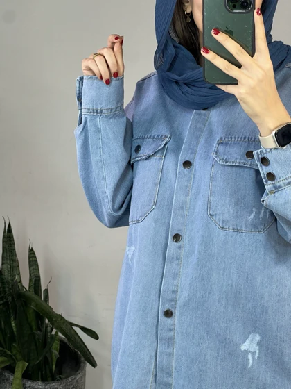 کت جین بلند آذر