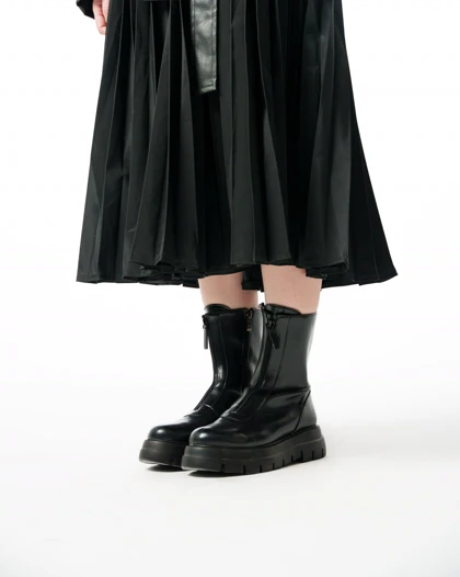 نیم بوت زنانه استرادیواریوس مدل 00009-Stradivarius-Flat-Ankle-Boots