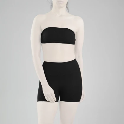 ست دکلته و کشاله بند ورزشی زنانه مدل ES927 مشکی