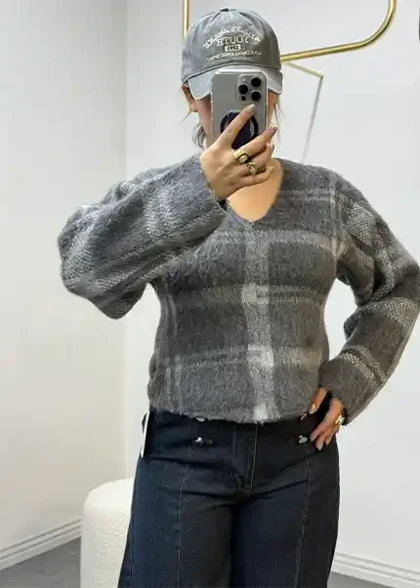 بلوز چهار خونه کد:9067