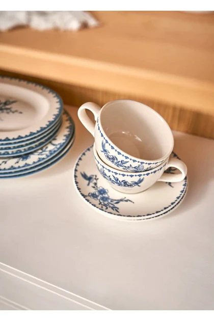 ست فنجان چای دو نفره Bella Maison مدل Bleu Blanc - آبی