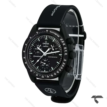 ساعت امگا سواچ ماموریت به ماه بند رابر جدید فول مشکی Swatch-10608-U