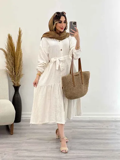 پیراهن بلند چین‌دار