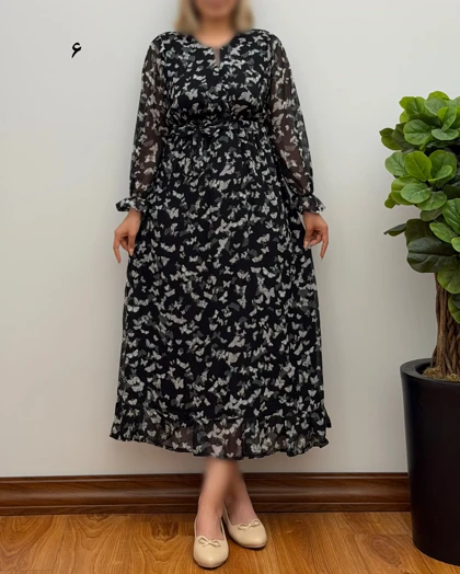 پیراهن مزونی حریر مجلسی مدل افرا