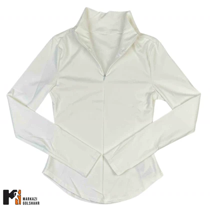 تیشرت زنانه نیم زیپ آستین بلند کد 1109