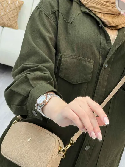مانتو لینن چهار جیب