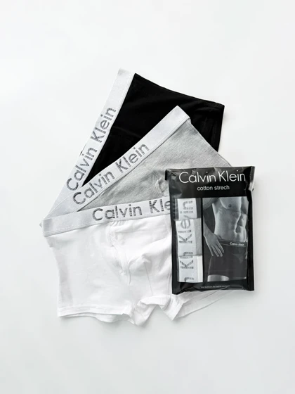 شورت پادار مردانه نخ پنبه کلوین کلاین Calvin Klein بسته 3 عددی