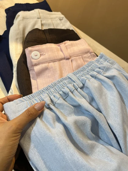 شلوار لینن اسلپ زنانه خنک و راحت کد 1002