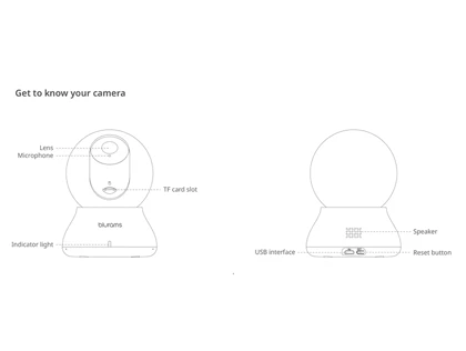 دوربین مداربسته هوشمند 2K بلورمز Blurams Dome Lite 2 Indoor Cam 2K-A31