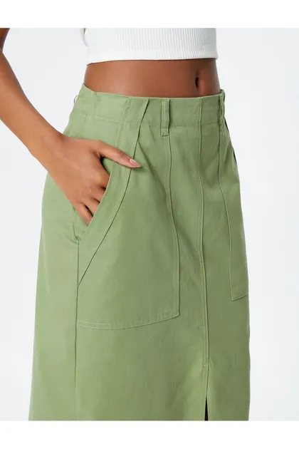 جیب دامن بلند نخی 3SAL70046IW