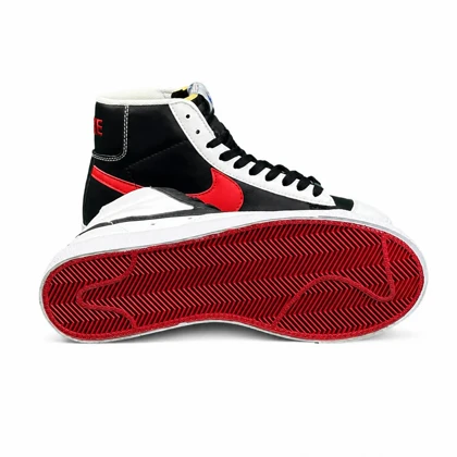 کفش کتانی خارجی مردانه مدل بلیزر سفید مشکی قرمز nike blazer ( مستر کوالیتی)
