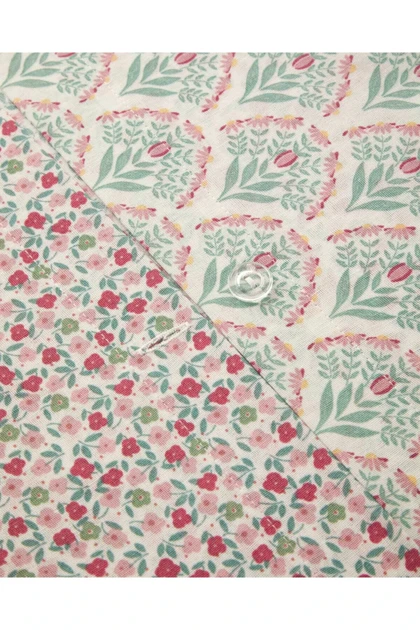 سرویس روتختی دو نفره English Home مدل Ornament Petal پنبه - صورتی