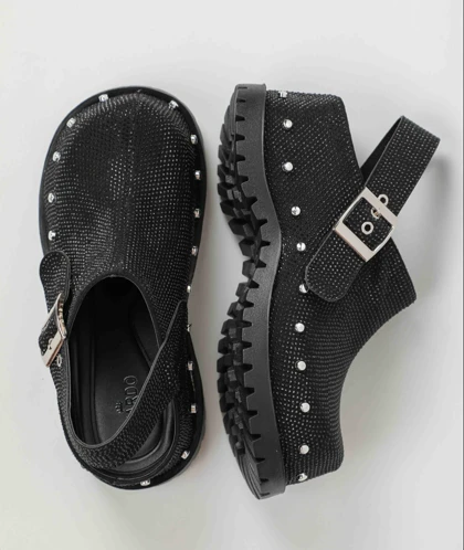 لوفر زنانه فول نگین لژ مخفی 7 سانت پشت‌باز کد 1432