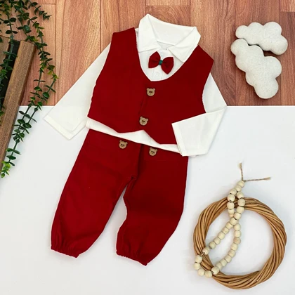 بلوز ژیله دار و شلوار پسرانه یلدایی