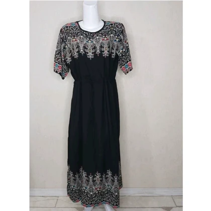 پیراهن زنانه بلند ساحلی نخی اندونزی وارداتی