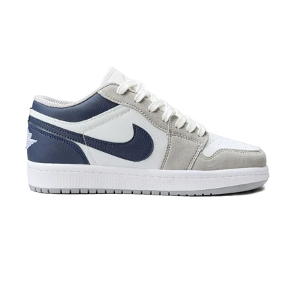 کتانی اسپرت مردانه مدل نایک جردن 1 Nike Jordan رنگ سفید سرمه‌ای کد 51451