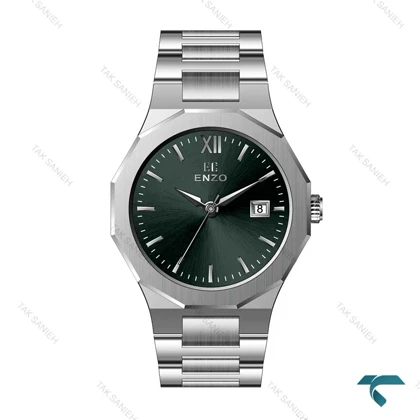 ساعت مچی انزو EC-610AGL اصل زنانه سیلور صفحه سبز Enzo-8074-L